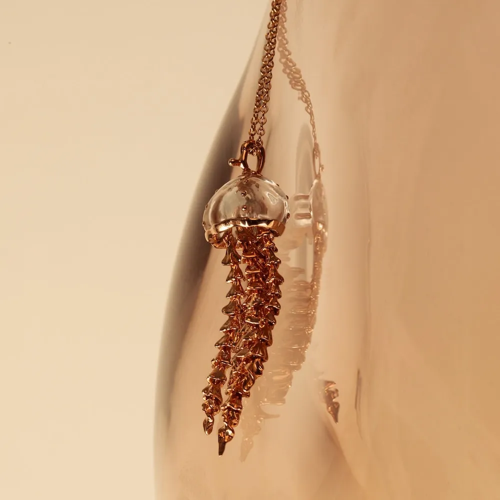 Jellyfish Quartz Pendant on a Chain