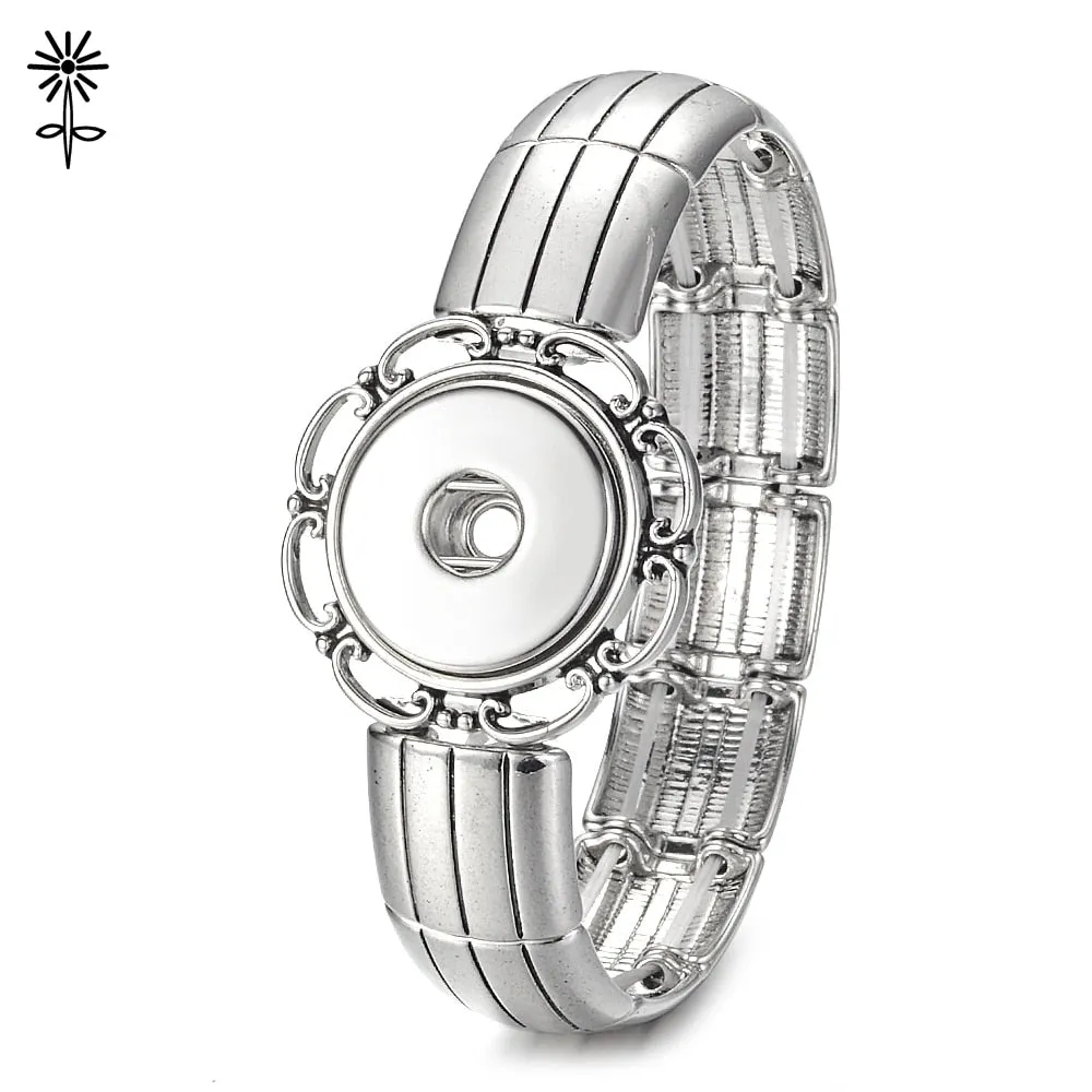 Jewerly Elastic Snap Bracelet Adjustable