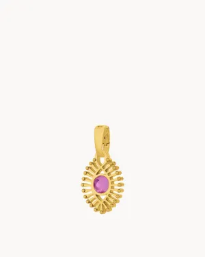 July Joy  Luzzu Eye Birthstone Pendant, Gold