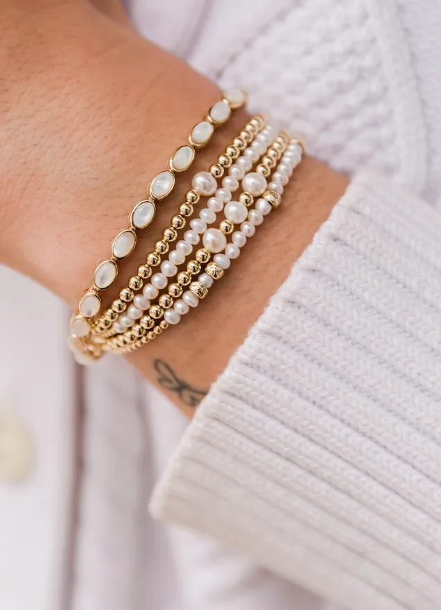 June Pearl and Rondelle Bracelet