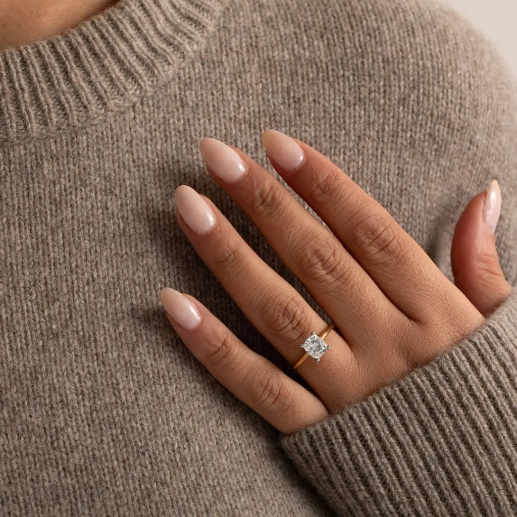 KARA | Cushion Solitaire Lab Diamond Set in 18ct Gold 1.00ct