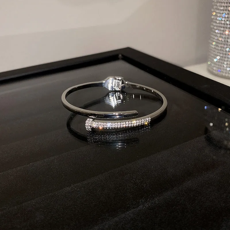 Korean Fashion Simple Personality Trendy Bracelet With Diamonds
