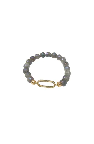 Lab Gold CZ Oval Bracelet
