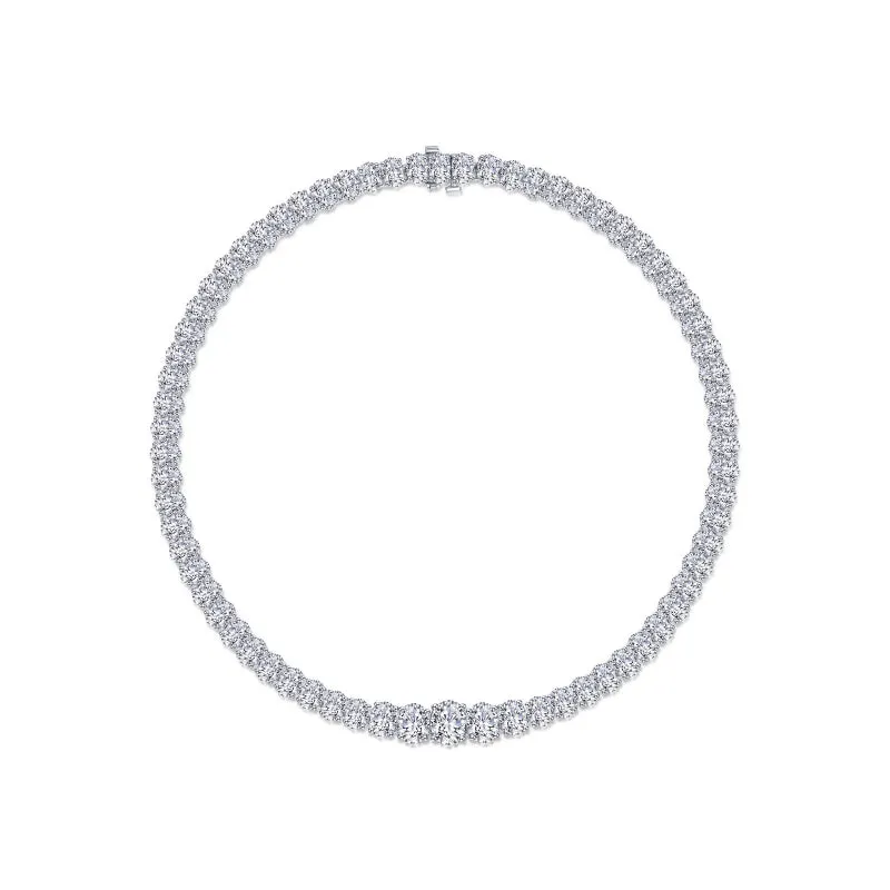 Lafonn 59 CTW Graduated Tennis Necklace
