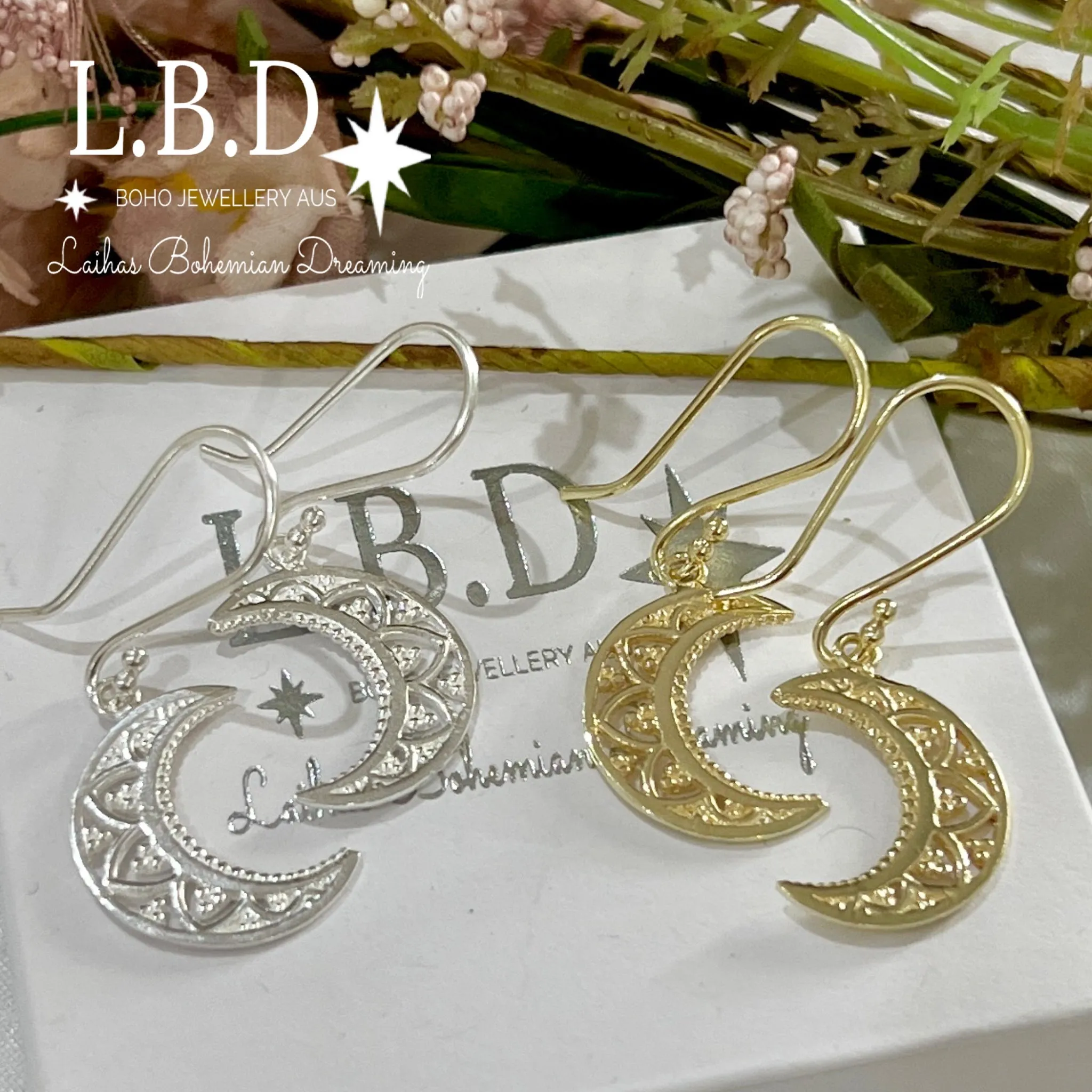 Laihas La Moon Boheme Sterling Silver Boho Earrings