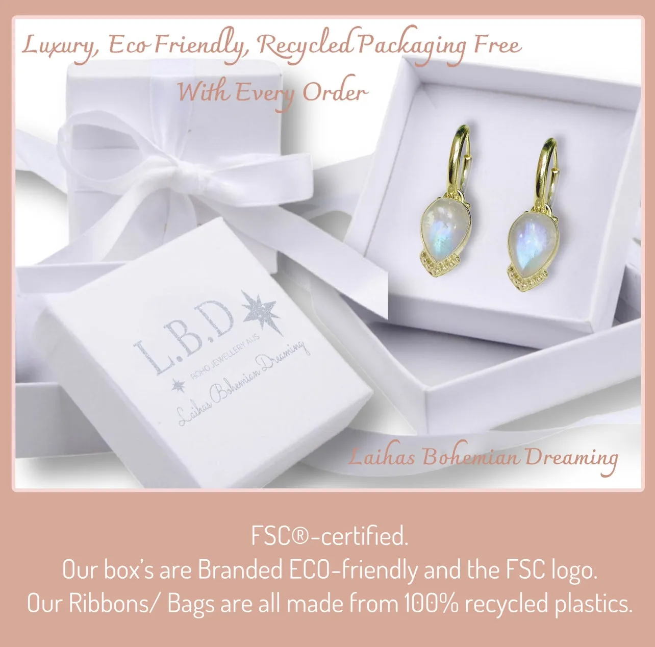 Laihas La Moon Boheme Sterling Silver Boho Earrings