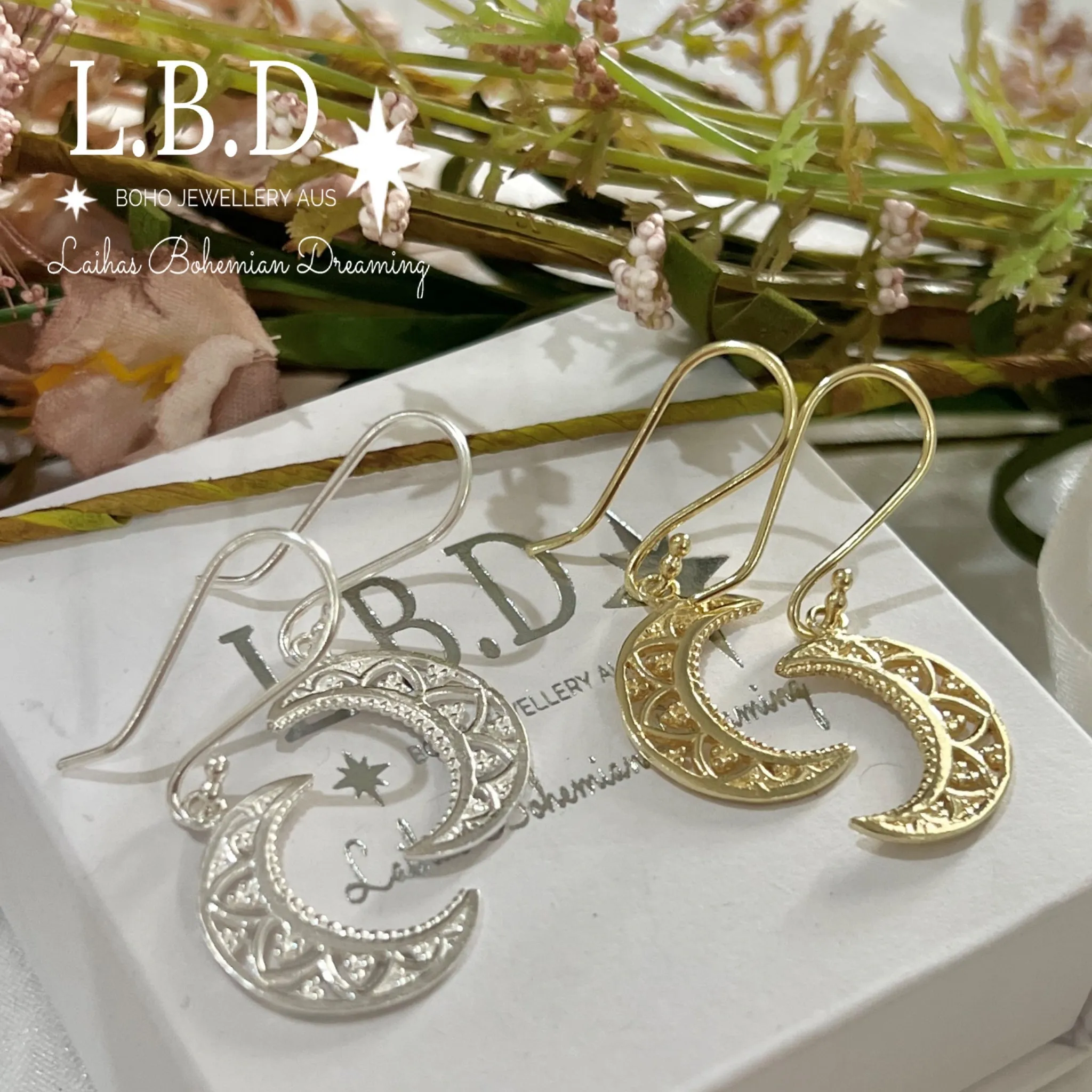 Laihas La Moon Boheme Sterling Silver Boho Earrings