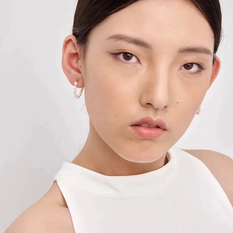 Lamia Pearl Hoops