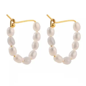 Lamia Pearl Hoops