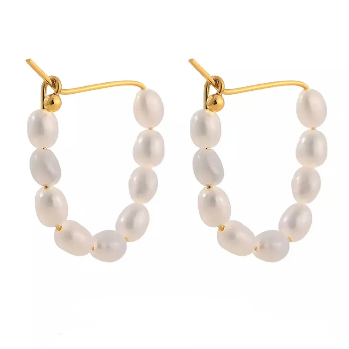 Lamia Pearl Hoops
