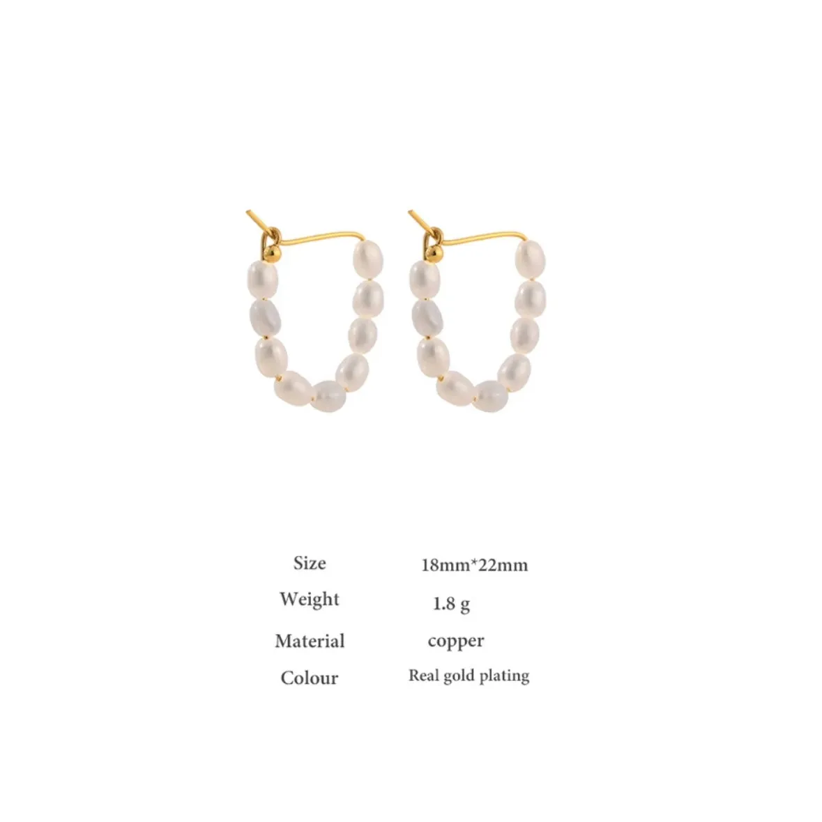 Lamia Pearl Hoops
