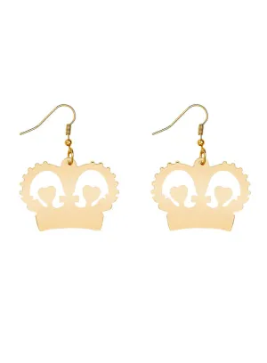 Large Crown Charm Earrings
