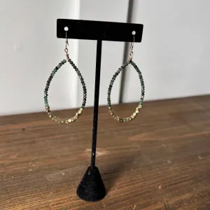 Large Gold Emerald Earrings