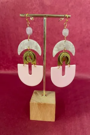 Las Ranas Cancer Queen of Cups Kyanite Moon Earrings