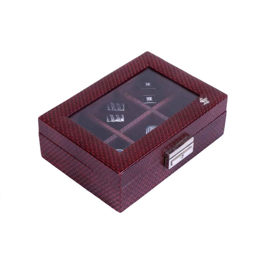 Leather Cufflink's  Box ( 6 Pairs)