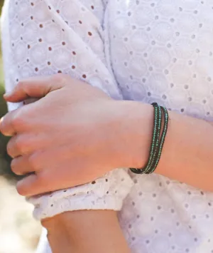Leather Turquoise Wrap Bracelet