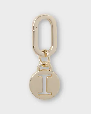 Letter I Charm with Oval Hinge Ring Clip
