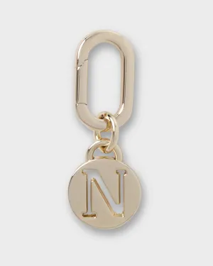 Letter N Charm With Oval Hinge Ring Cip