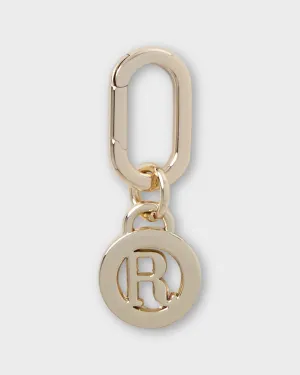 Letter R Charm With Oval Hinge Ring Clip