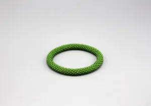 Light Green Glass Beads Roll on Bracelet