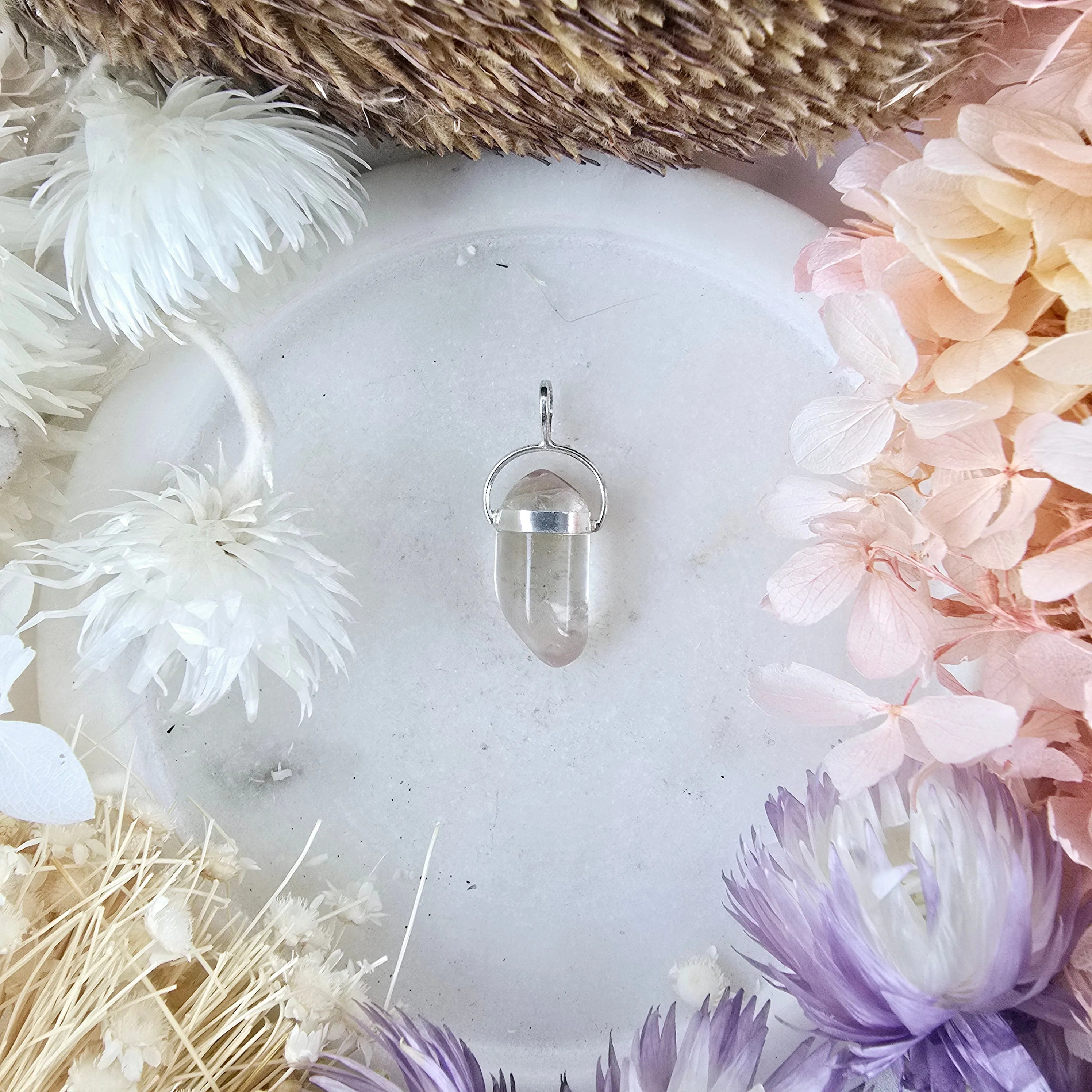 Lithium Quartz Tumbled Pendant