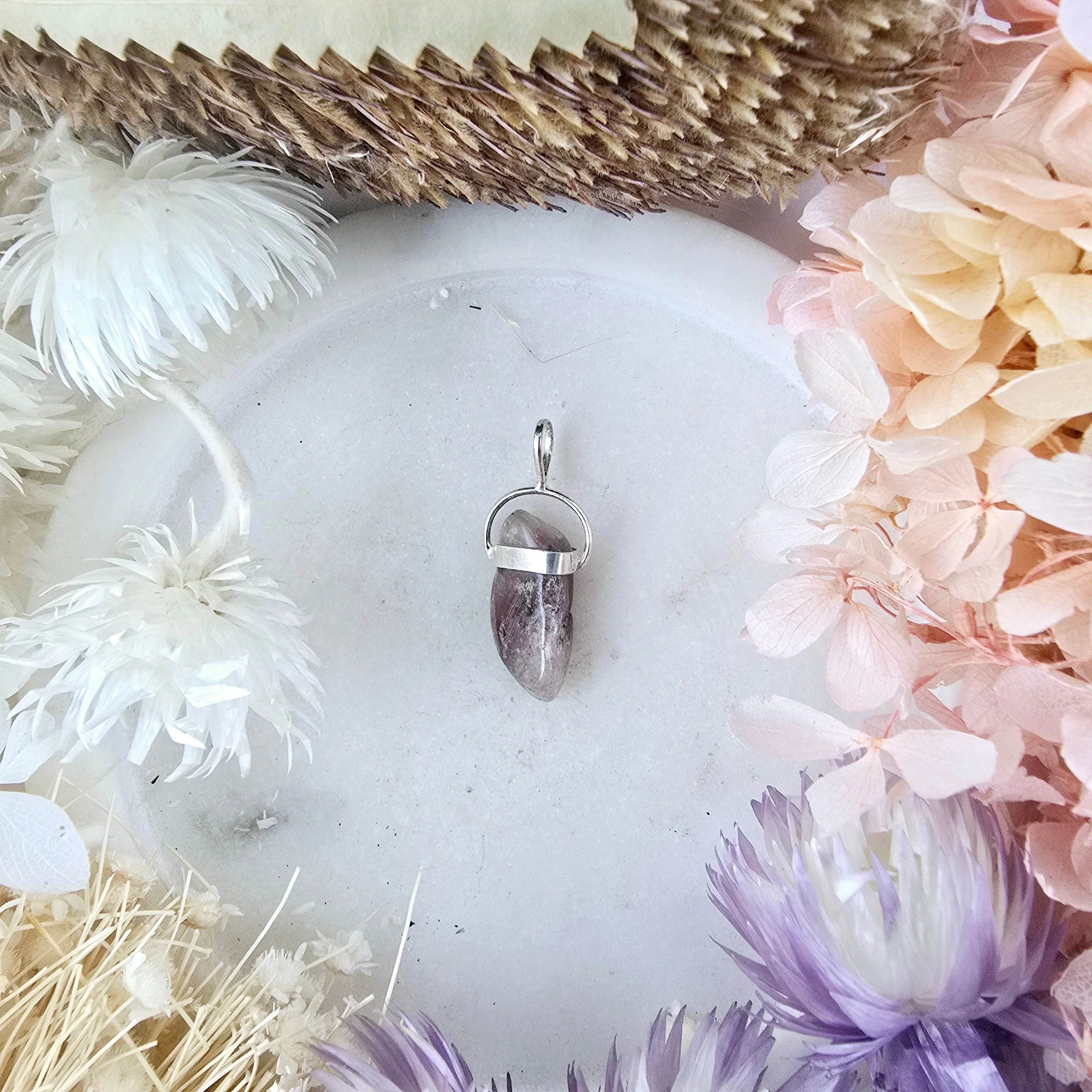 Lithium Quartz Tumbled Pendant
