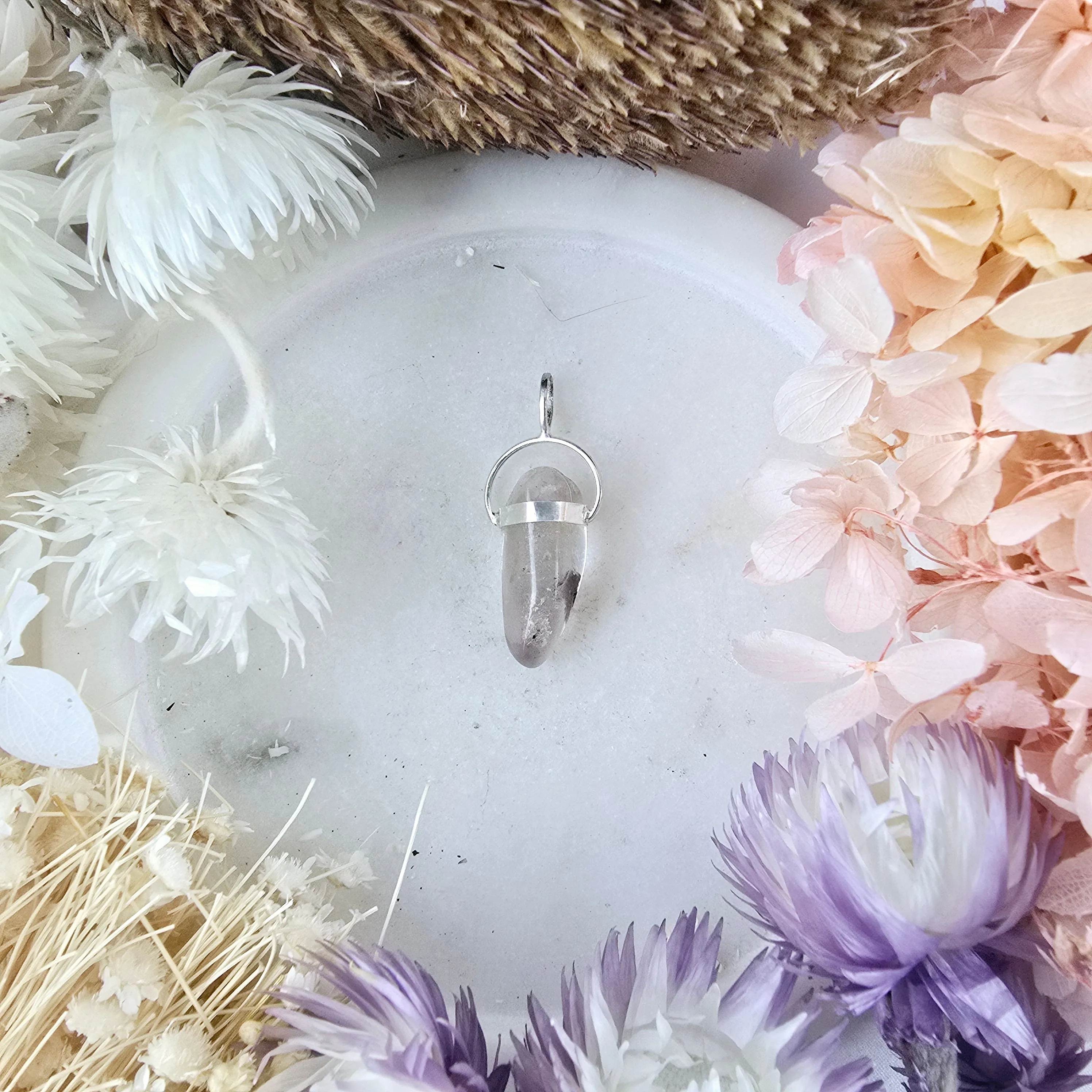 Lithium Quartz Tumbled Pendant
