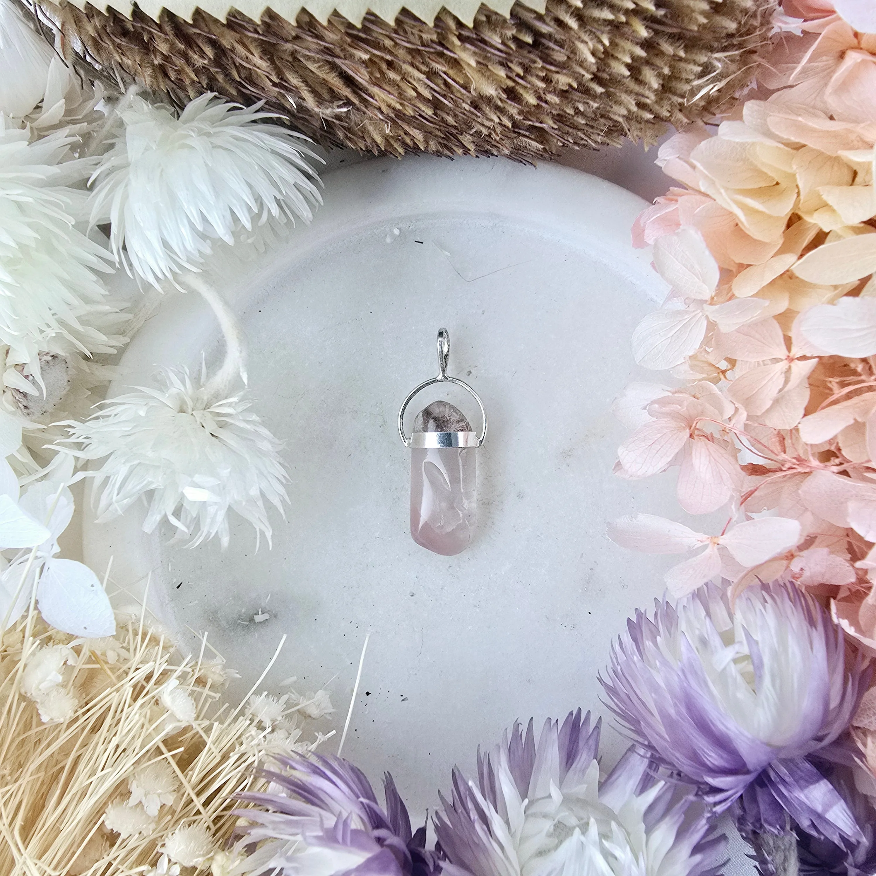 Lithium Quartz Tumbled Pendant