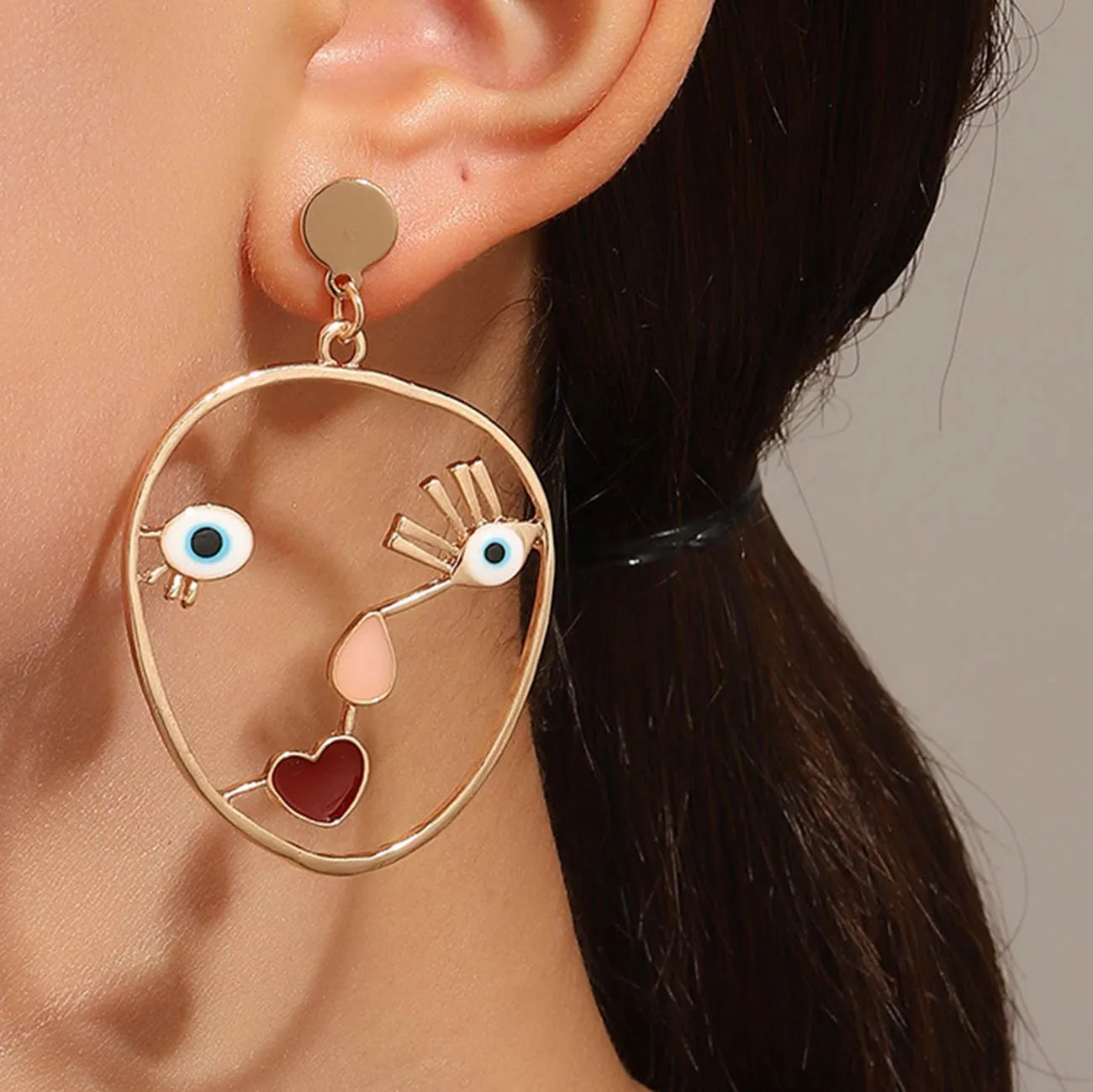 Loookus - Abstract Face Earrings