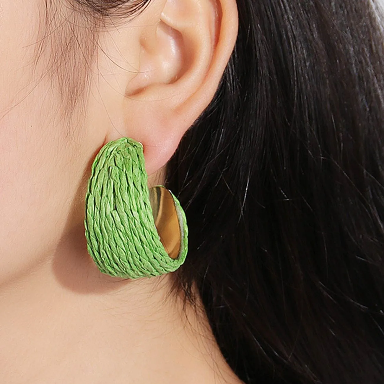 Loookus - Bohemian Raffia Handwoven Earrings