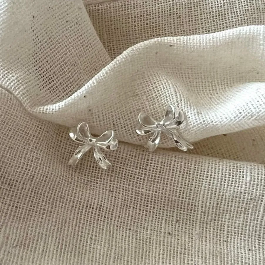 Loookus - Bow Simple Female Design Senior Sense Earrings
