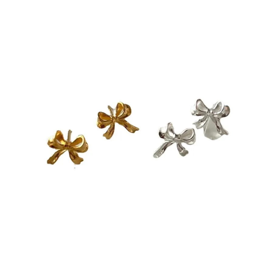 Loookus - Bow Simple Female Design Senior Sense Earrings