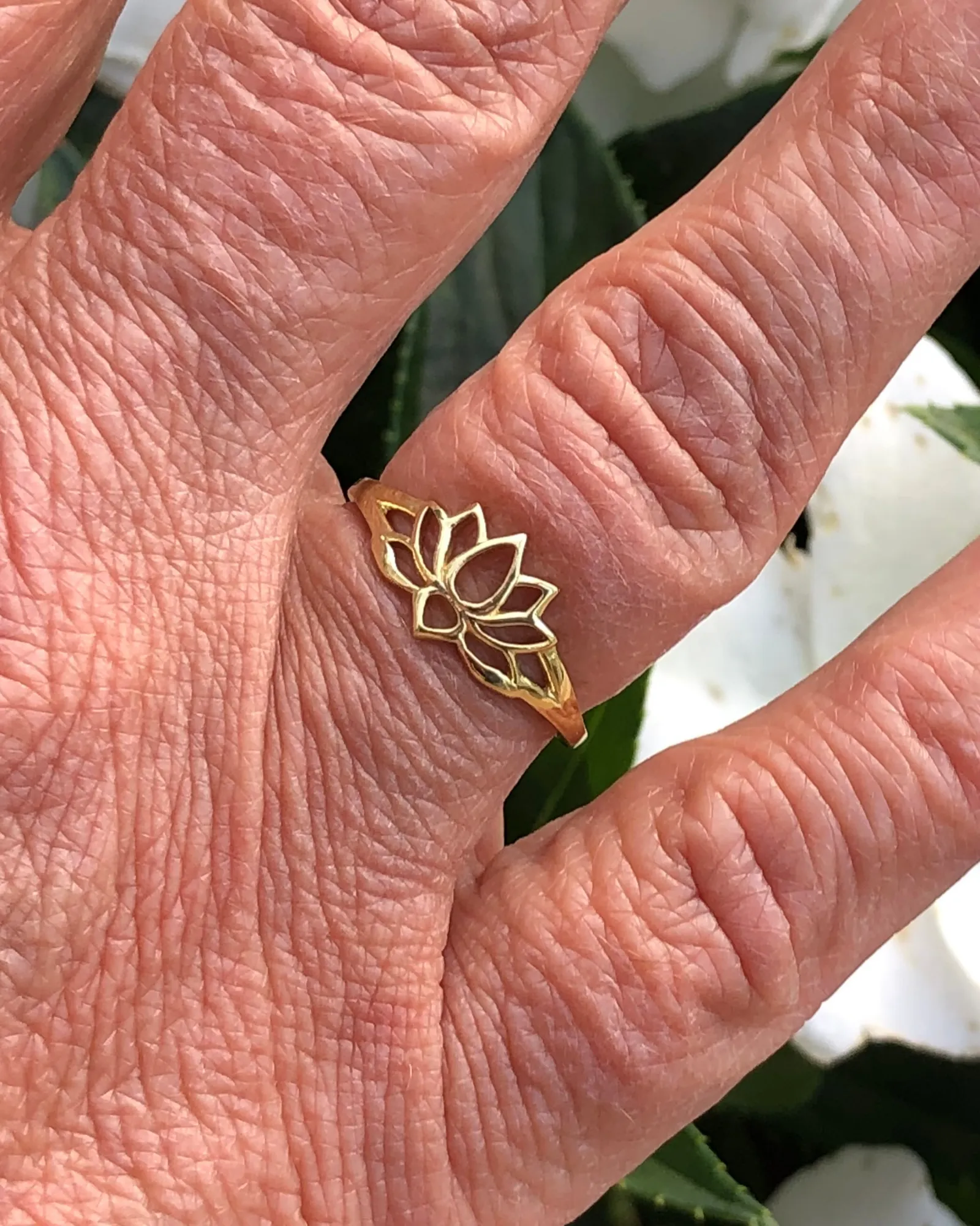 Lotus Ring Gold Vermeil