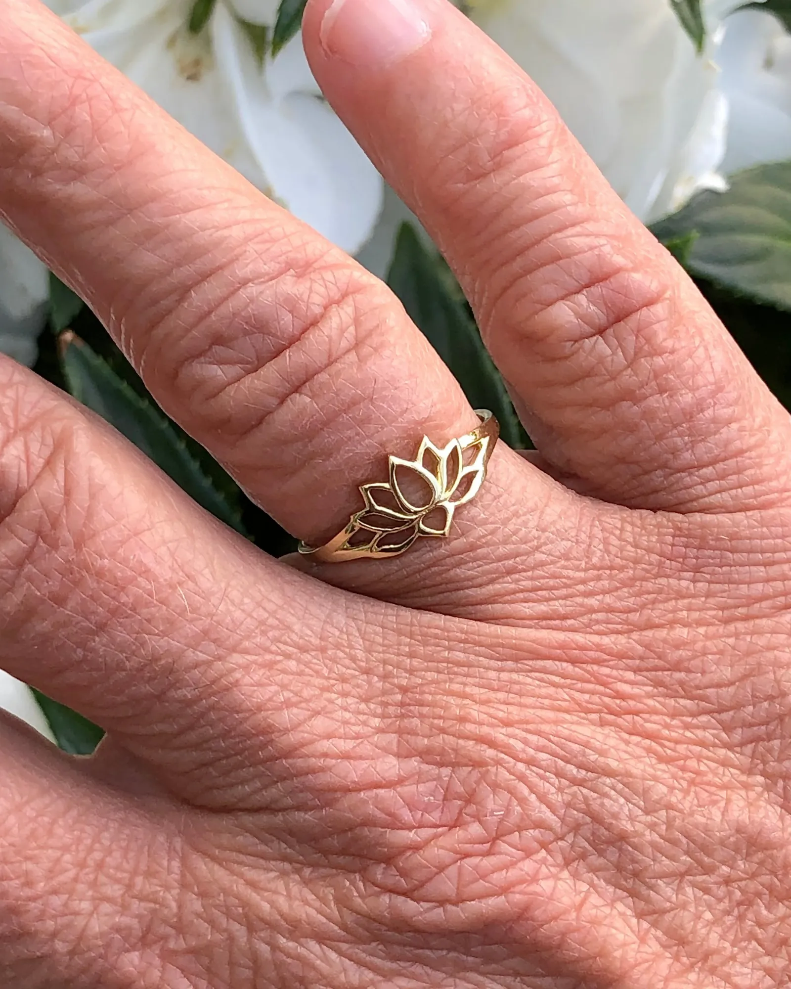 Lotus Ring Gold Vermeil