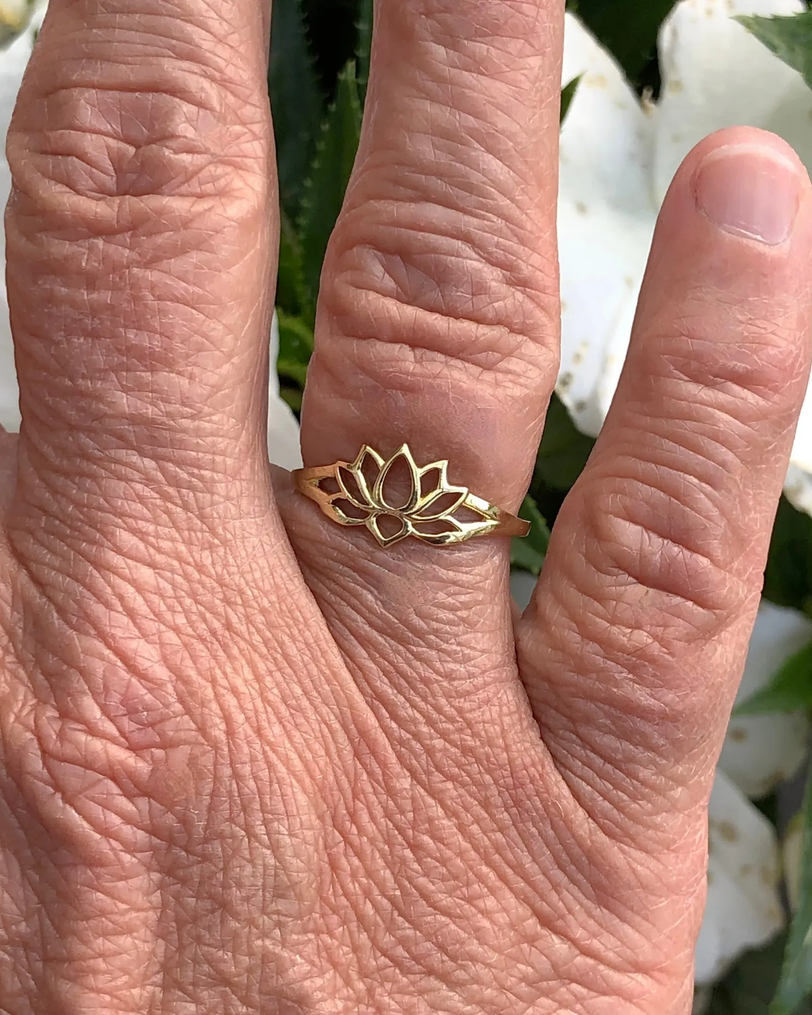 Lotus Ring Gold Vermeil