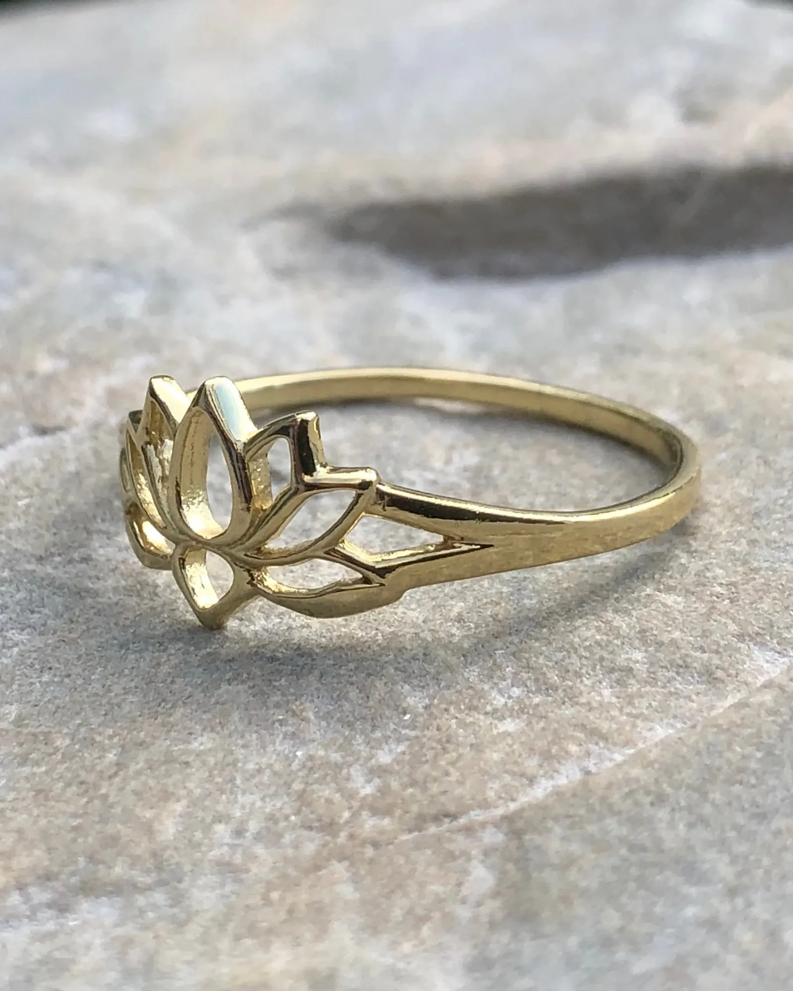 Lotus Ring Gold Vermeil