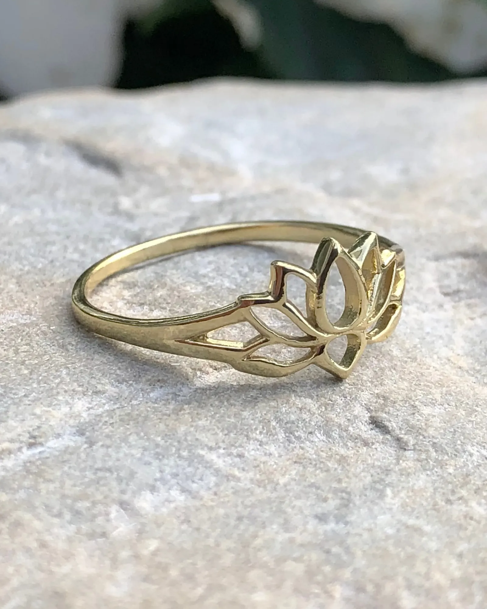 Lotus Ring Gold Vermeil