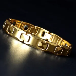 Luxury Man Bracelet Gold Plated Tungsten Steel Jewelry