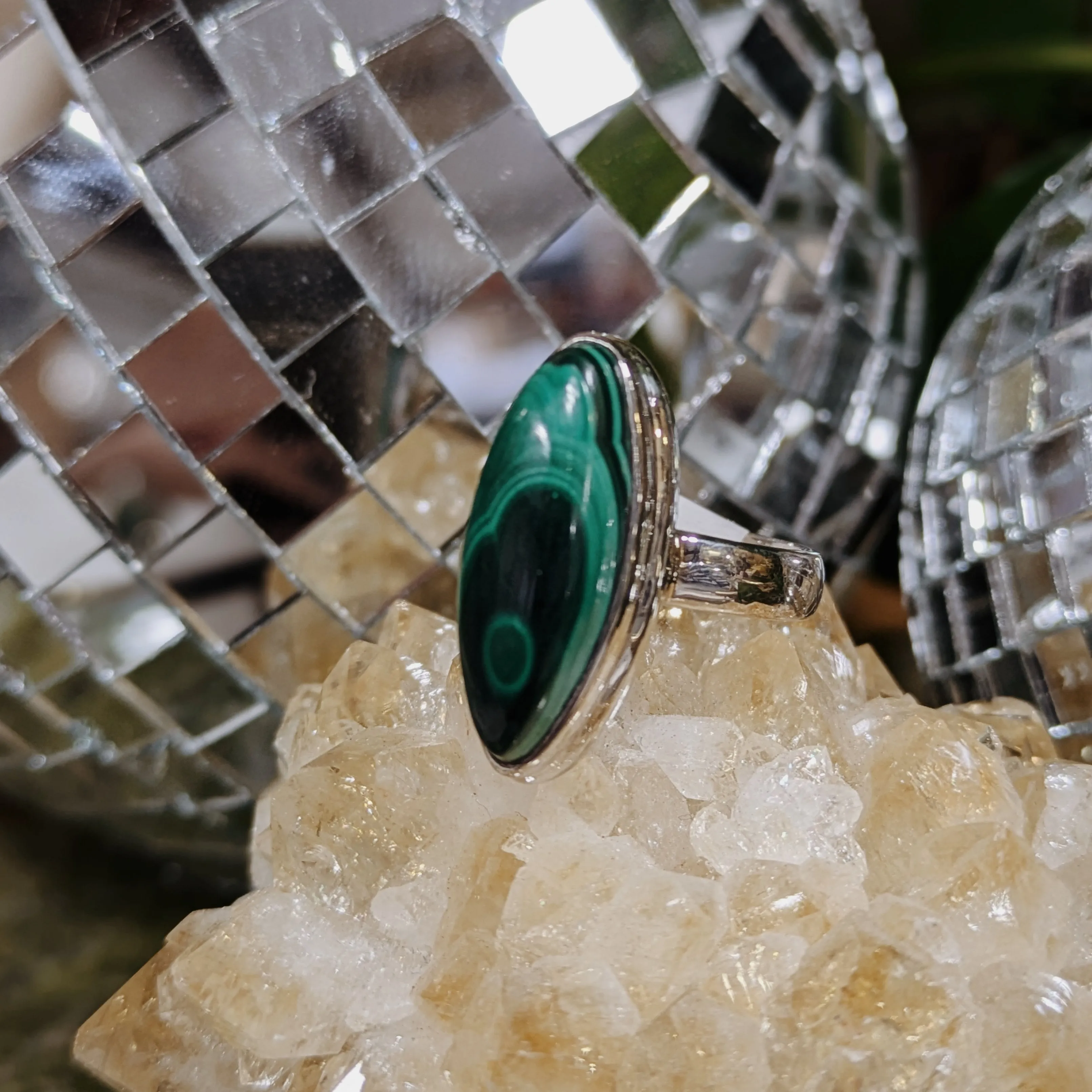 Malachite Rings | Sterling Silver