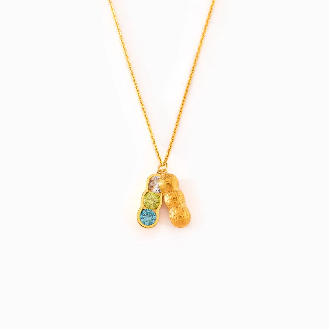 Mama's Little Peanuts 1-5 Birthstone Peanut Necklace