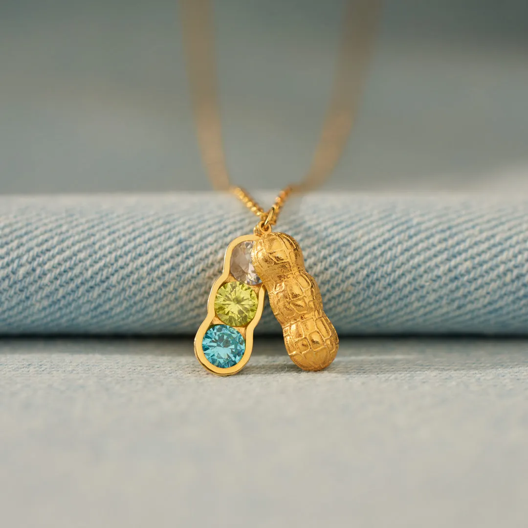 Mama's Little Peanuts 1-5 Birthstone Peanut Necklace