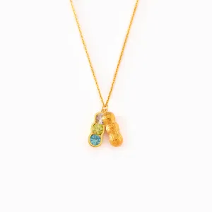Mama's Little Peanuts 1-5 Birthstone Peanut Necklace