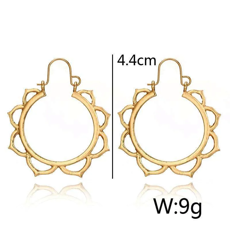 Mandala Chakra Hoop Earrings