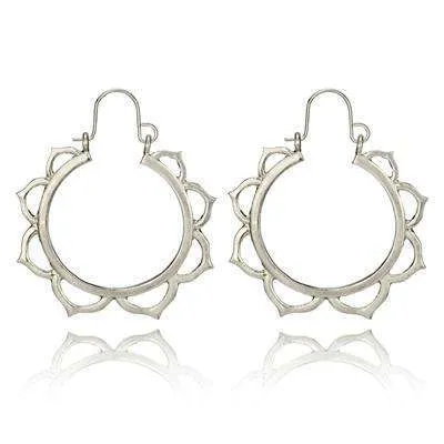 Mandala Chakra Hoop Earrings
