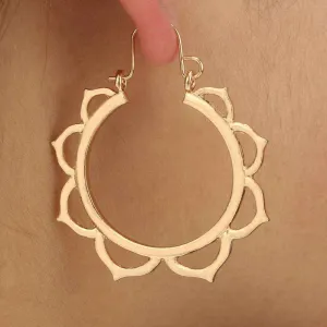 Mandala Chakra Hoop Earrings