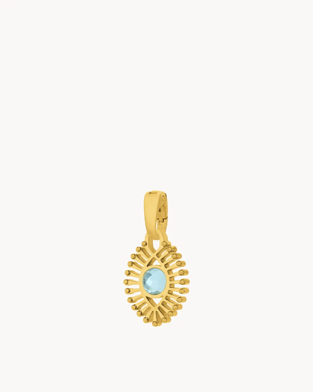 March  Peace Luzzu Eye Birthstone Pendant, Gold