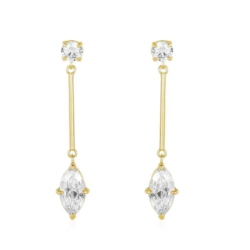 Marquis Diamond Drop Earring