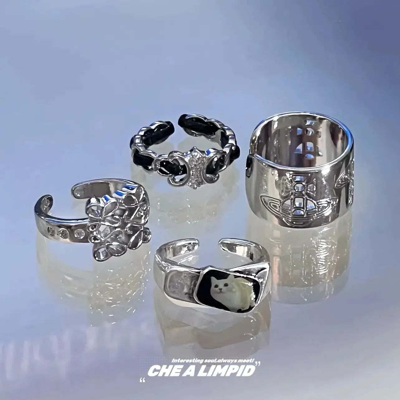 MAYTRENDS  - Elegant Creative Designer Rings Set