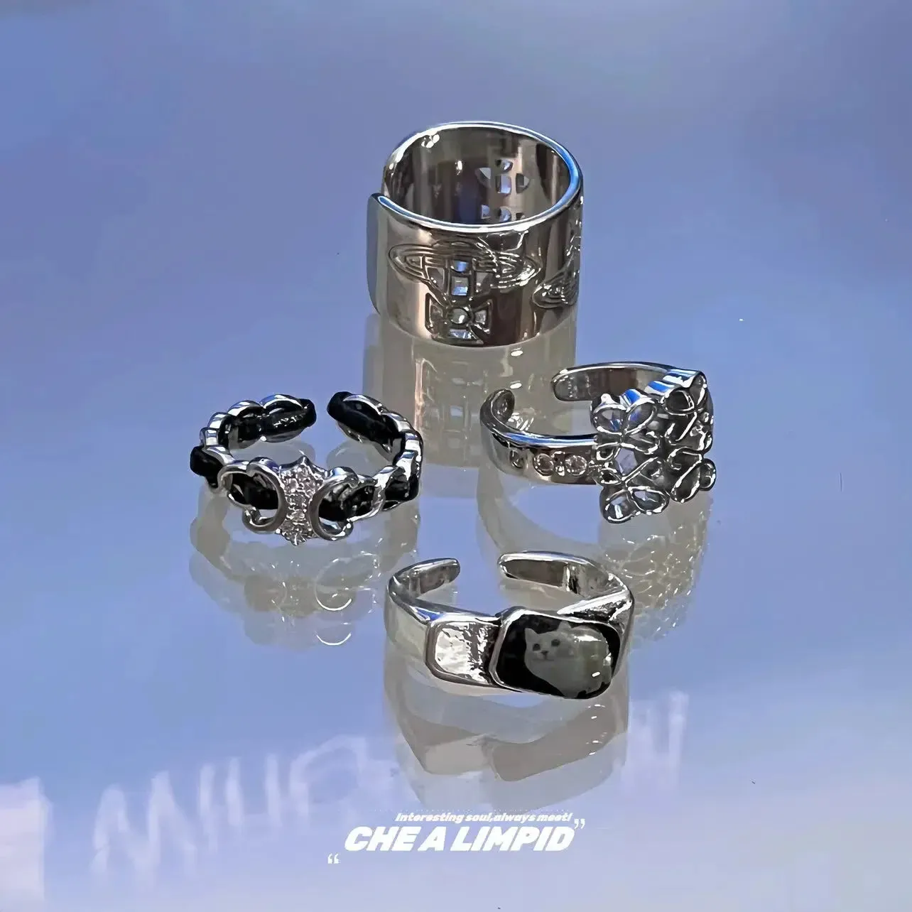 MAYTRENDS  - Elegant Creative Designer Rings Set
