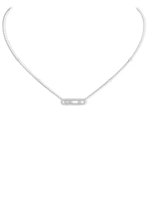 Messika Baby Move Pavé 18K White Gold Diamond Necklace